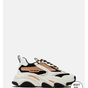 EUC Steve Madden Possession chunky sneaker black tan size 8 like new